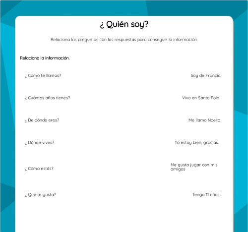 ¿ Quién soy?. Ficha interactiva | TopWorksheets