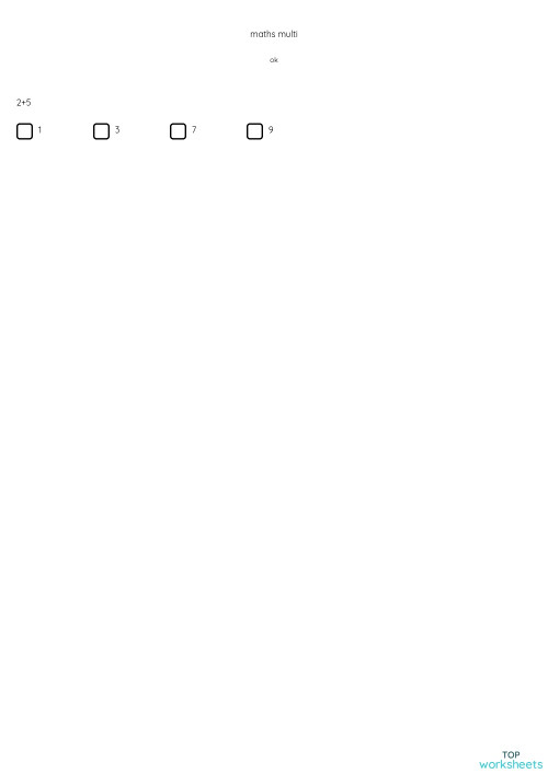 maths multi. Interactive worksheet | TopWorksheets