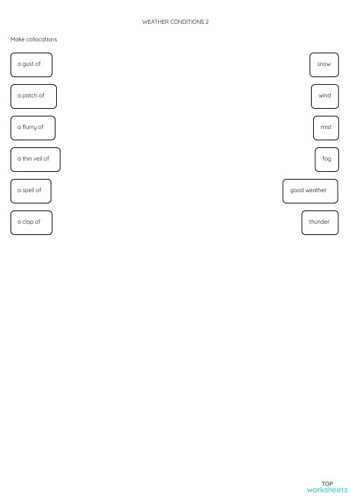 WEATHER CONDITIONS 2. Interactive worksheet | TopWorksheets