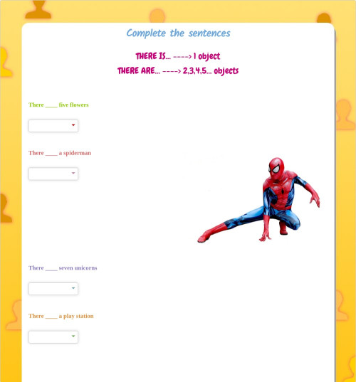 Complete the sentences. Interactive worksheet | TopWorksheets