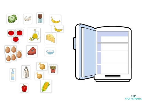 Fill in the Fridge!. Ficha interactiva | TopWorksheets