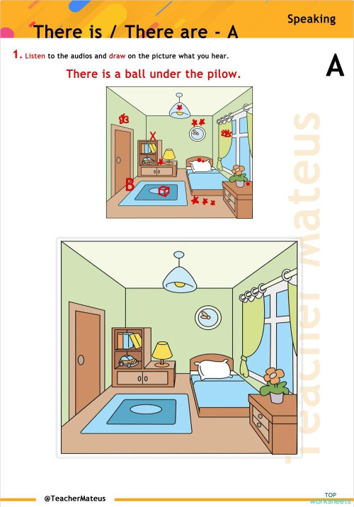 There is There are - Speaking - A. Interactive worksheet | TopWorksheets
