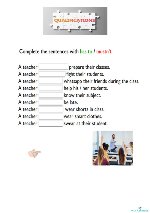 04.05.23. Qualifications. Interactive worksheet | TopWorksheets