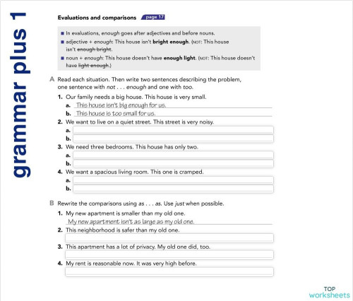 IC203 Grammar plus 01. Interactive worksheet | TopWorksheets
