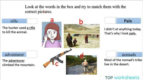 Match 2. Interactive worksheet | TopWorksheets