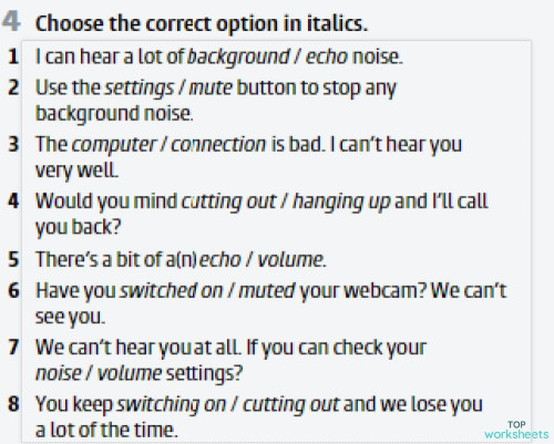 Dealing with technical problems. Interactive worksheet | TopWorksheets