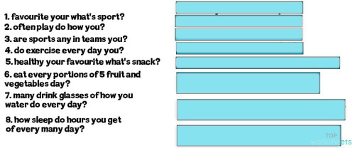 Re order the sentences PP6 28.01.2023. Interactive worksheet ...