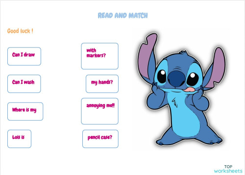 READ AND MATCH. Interactive worksheet | TopWorksheets