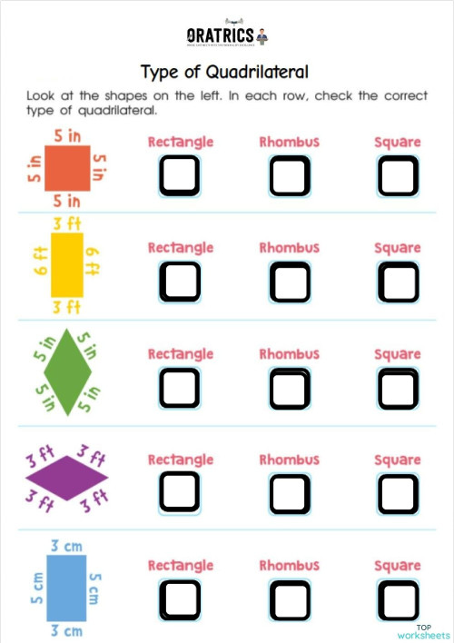 Shapes RRR. Interactive worksheet | TopWorksheets