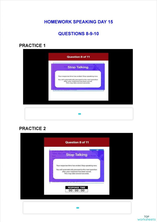 HOMEWORK DAY 15. Interactive worksheet | TopWorksheets