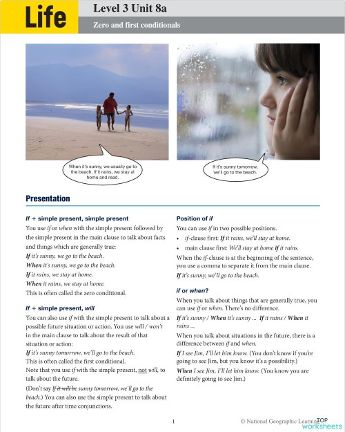 Neo Cursos Life 3 Unit 8a. Interactive worksheet | TopWorksheets