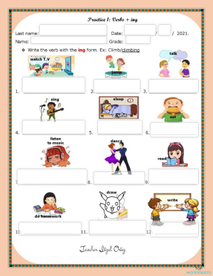 Verbs: interactive worksheets and online exercises | TopWorksheets