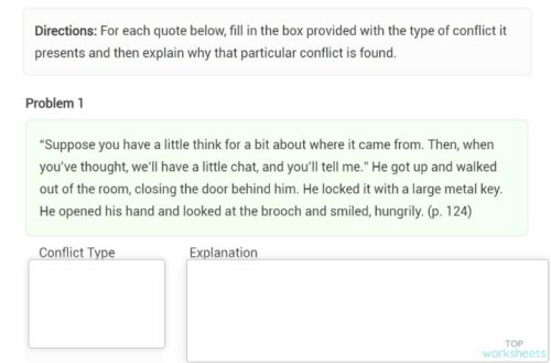 Literary Analysis. Interactive worksheet | TopWorksheets