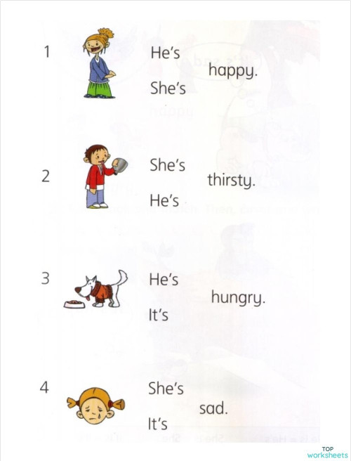 he, she, it is part 1. Interactive worksheet | TopWorksheets