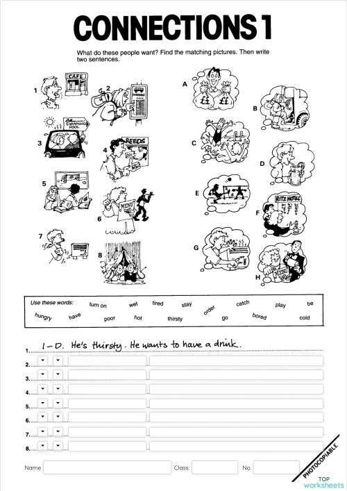 connection 1. Interactive worksheet | TopWorksheets