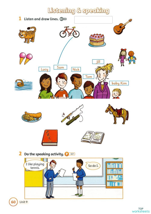 English language interactive worksheets and online exercises