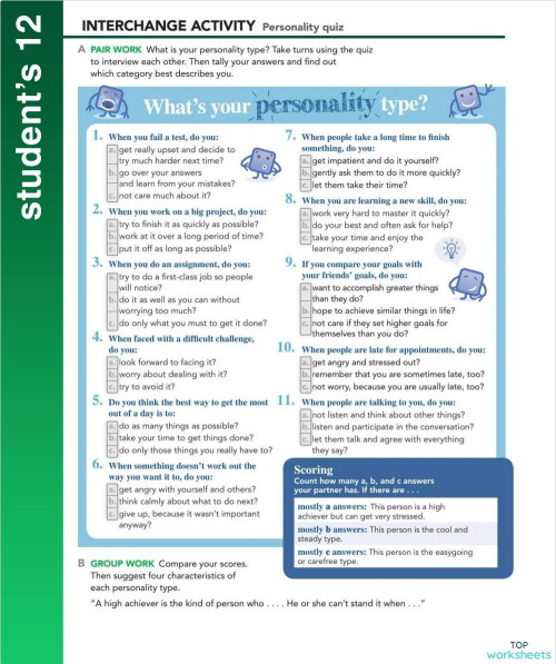 IC301 student's 12. Interactive worksheet | TopWorksheets