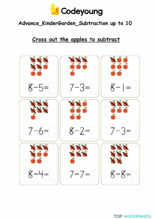 Subtraction for kg. Interactive worksheet TopWorksheets
