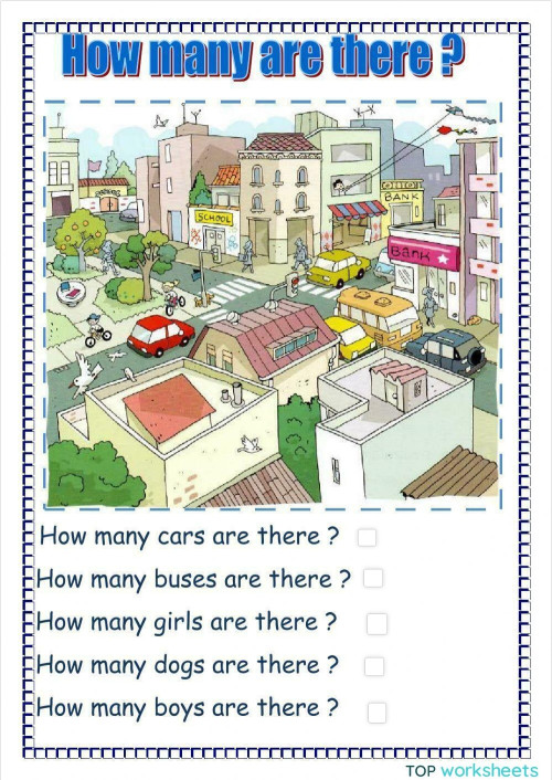 How many are there ?. Interactive worksheet | TopWorksheets