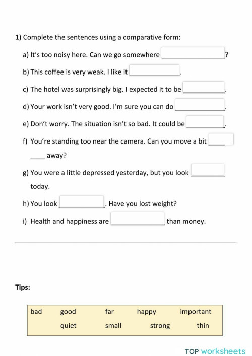 Comparison Of Adjectives Worksheet Grade 4 comparison-of-adjectives-worksheet-grade-4