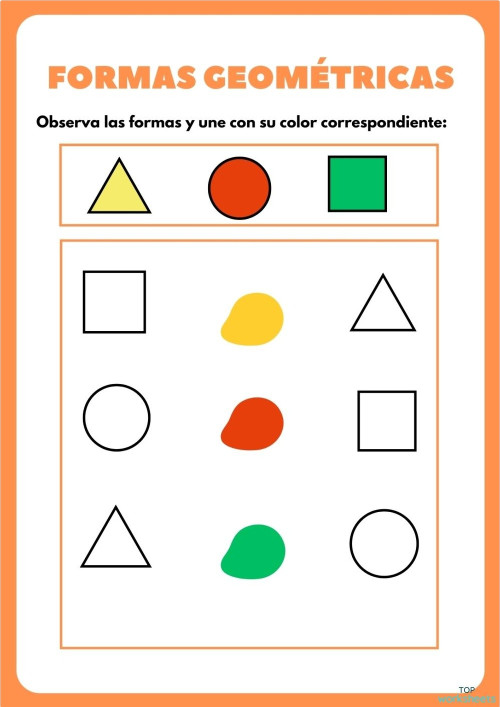 Formas geométricas. Ficha interactiva | TopWorksheets