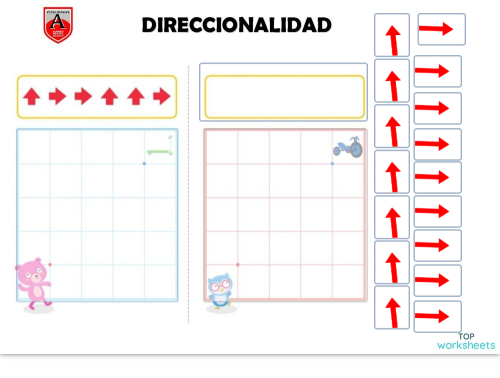 DIRECCIONALIDAD. Ficha interactiva | TopWorksheets