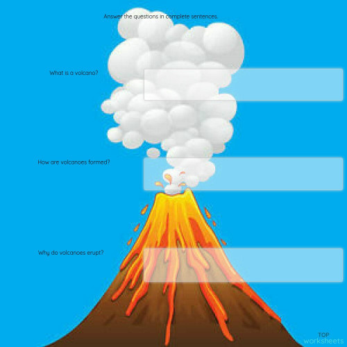 volcanoes worksheet interactive worksheet topworksheets