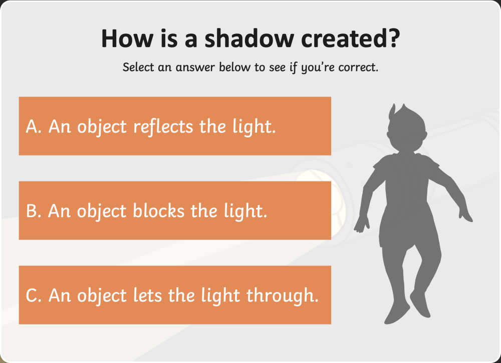 Science 2 Exam Light and shades. Interactive worksheet TopWorksheets
