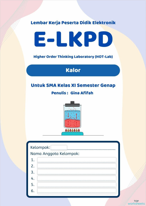 E-LKPD Kalor Pra-Lab. Lembar kerja interaktif | TopWorksheets