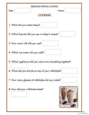 COOKING FUN Interactive worksheet TopWorksheets