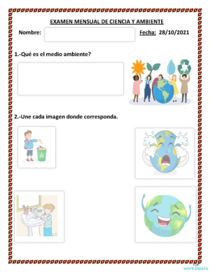 EXAMEN DE CIENCIA OCTUBRE. Ficha interactiva | TopWorksheets