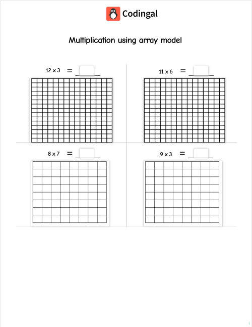M_G02M10L47_WE01_Multiplication using array model. Interactive ...