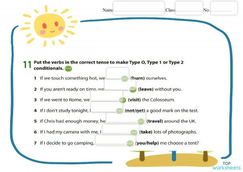 Conditional type 0-2. Interactive worksheet | TopWorksheets