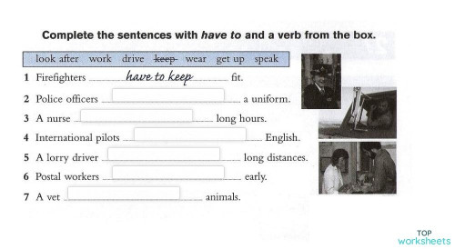 have to - has to. Interactive worksheet | TopWorksheets
