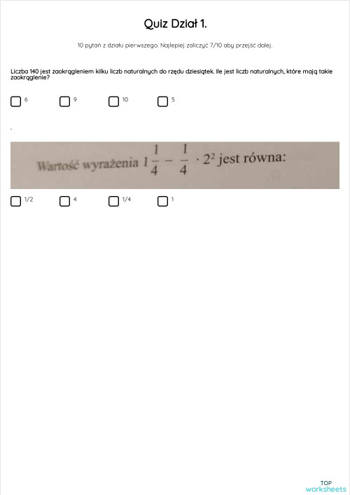 Quiz Dział 1 Interactive Worksheet Topworksheets Quiz Dział 1 Interactive Worksheet Topworksheets