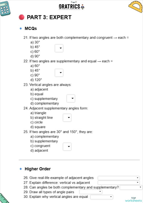 Interactive worksheets and online exercises in english | TopWorksheets