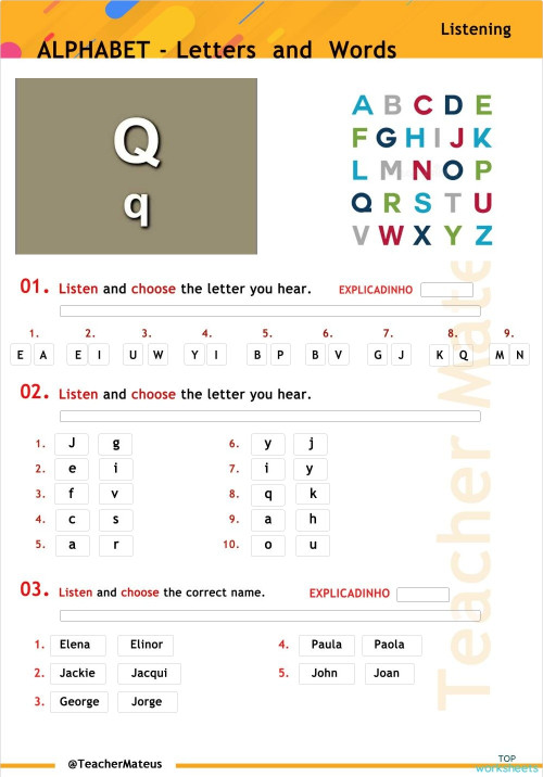 002 - ALPHABET - 02 - Letters and Words - LISTENING - TM0003 (Copied ...