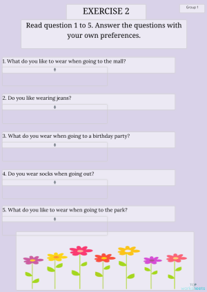 let s get dressed exercise 2 group 2 interactive worksheet topworksheets