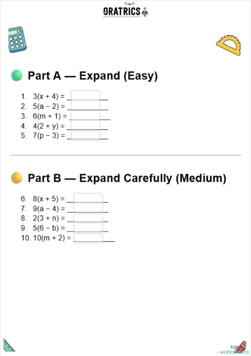 Grade 6 32 1. Interactive worksheet | TopWorksheets