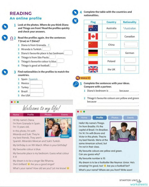 Own it 1 reading. Interactive worksheet | TopWorksheets