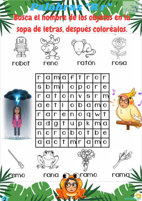 Tarea Sopa de Letras con 