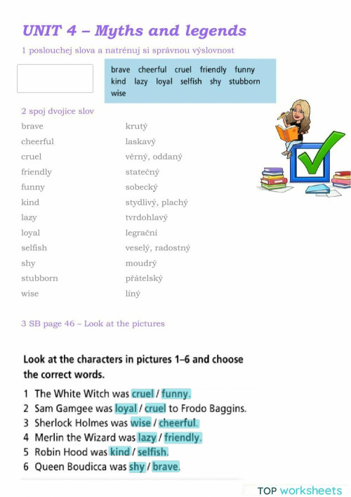 Myths and legends. Interactive worksheet | TopWorksheets