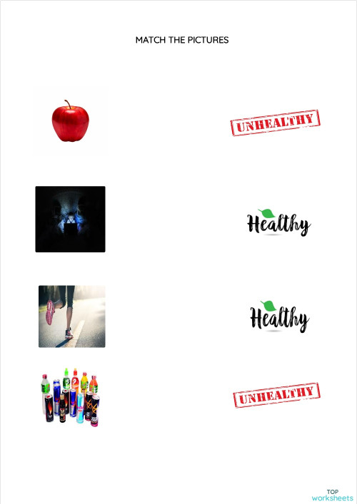Match the pictures. Interactive worksheet | TopWorksheets