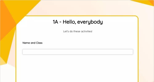 1A - Hello, everybody. Etkileşimli çalışma sayfası | TopWorksheets