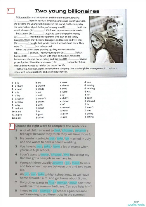 Simple Present Tense Interactive Worksheet Topworksheets