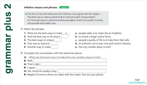 IC307 grammar plus 02. Interactive worksheet | TopWorksheets