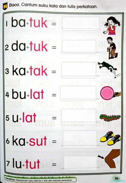 BAHASA MELAYU MINGGU 7. Interactive worksheet | TopWorksheets