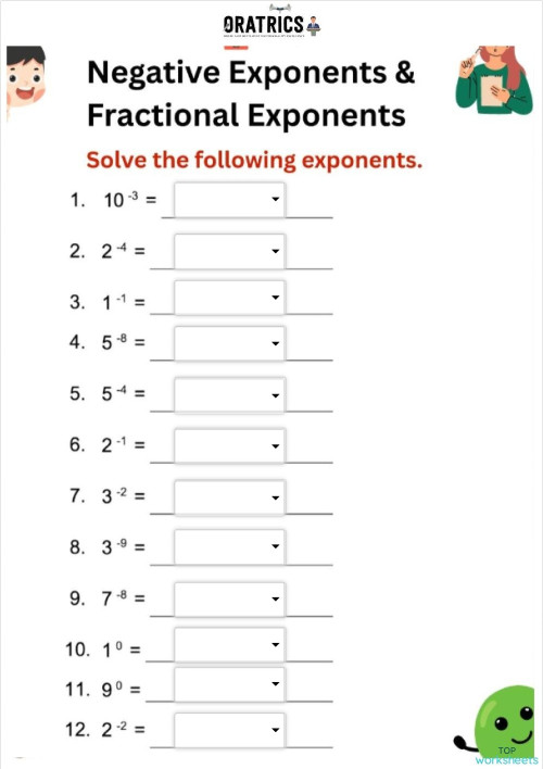 Squares and Cubes 73. Interactive worksheet | TopWorksheets