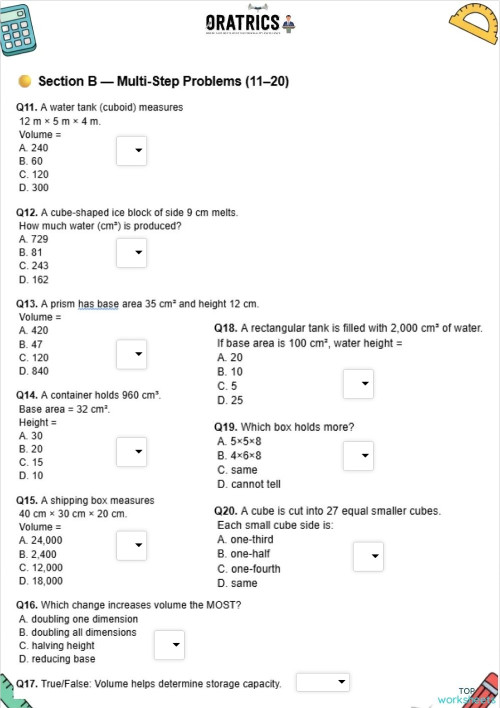 Grade 7 58 2. Interactive worksheet | TopWorksheets