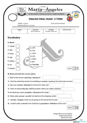 vocabulary interactive worksheets and online exercises topworksheets